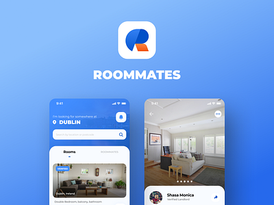 Roommates - The rooms and roomie finder app app daily ui design figma rental rental app roommate rooms ui ux ux design uxui