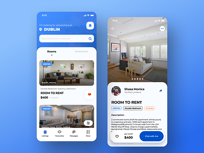 Roommates - The rooms and roomie finder app app app design design figma rental rental app room room booking roommate roommates ui ux uxdesign