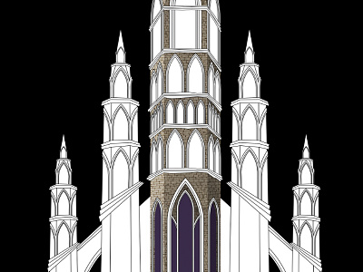 Cathedral Progress animation architecture cathedral church illustration