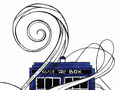 Tardis doctor who illustration tardis