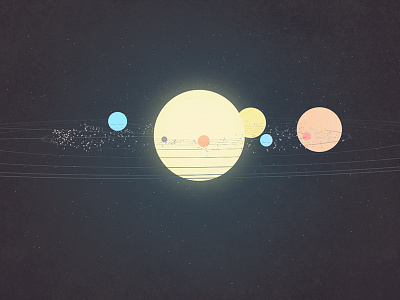 Solar System animation motion graphics planets solar system