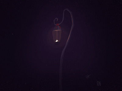 Illustrated Advent Day 06: Street Lamp