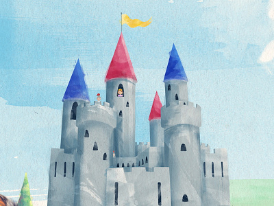 Ryan House Castle after effects animation castle illustration photoshop ryan house watercolor