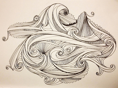 Abstract 02 ink line art pen sketch traditional