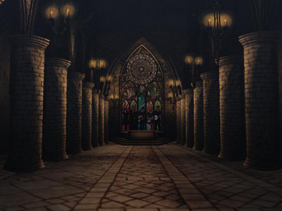 Secret Project Update 05 animation architecture cathedral illustration stained glass stone