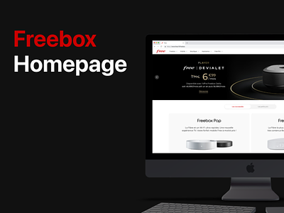 Freebox Homepage 2022 design free freebox home homepage ui ux web