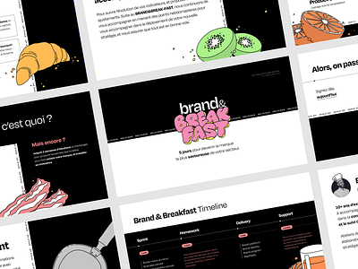 Brand&Breakfast - Slides branding design illustration vector