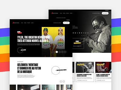 Sony Music France - Website colors design desktop mobile music sony typography ui ux website