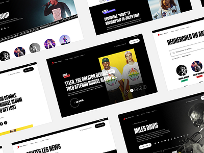 Sony Music France - Website colors design desktop mobile music sony typography ui ux website