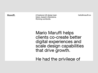 Product Design Consultant design system freelance freelance designer freelancer mario maruffi product design typography ui ux ux design lead web website