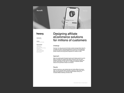 Heavy — eCommerce solutions for millions of customer case study ecommerce freelance mobile portfolio product design product design lead ui user experience ux web