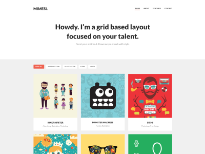 MIMESI Tumblr Portfolio Theme