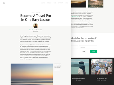 Article article blog divi editorial layout post ui unsplash website wordpress