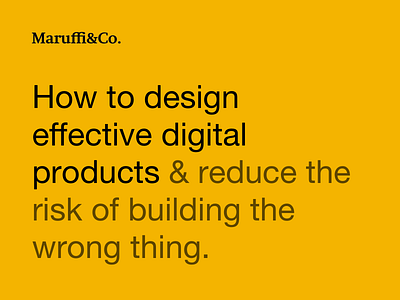 How to design effective digital products and services