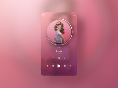 Music Player App adobexd app design fade icon illustration light logo modern design music app music player ui ux