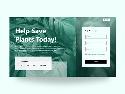 Save Plants NGO Landing Page