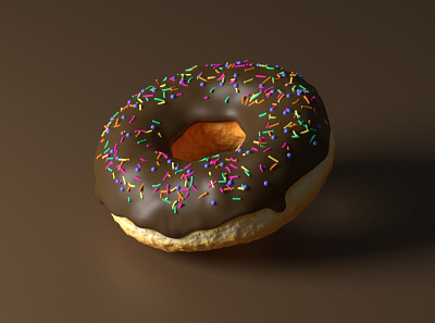 Donut with icing 3d art 3dblender 3drendering blender blender 3d blender3d donut donut day experience render