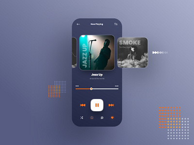 Music Player Concept dark app dark mode dark theme dark ui fade figma figmadesign gradient light music app music player ui uidesign uxui