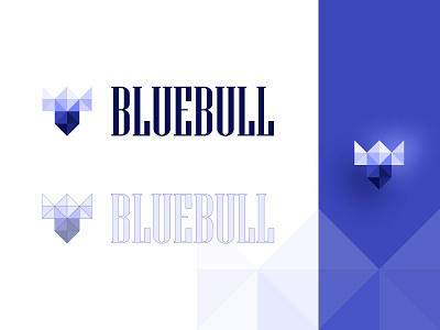 BLUEBULL LOGO branding bull figma logo logo design logodesign logotype purple logo uiux