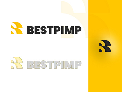 BESTPIMP LOGO b letter logo b logo b monogram b type black brand identity branding figma figmadesign logodesign logodesigns yellow