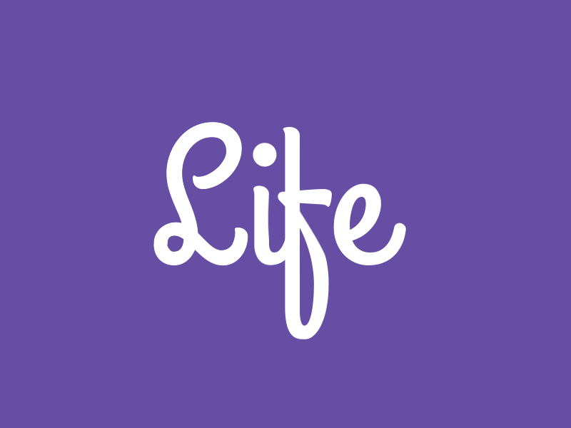Life animation after effects animation gif hand drawn lettering logo animation type word