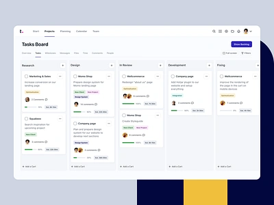 Teamwork - Tasks Board concept redesign app clean ui dashboard project management redesign saas saas app task task list task manager task manager app tasks teams teamwork to do to do list ui web web app webdesign