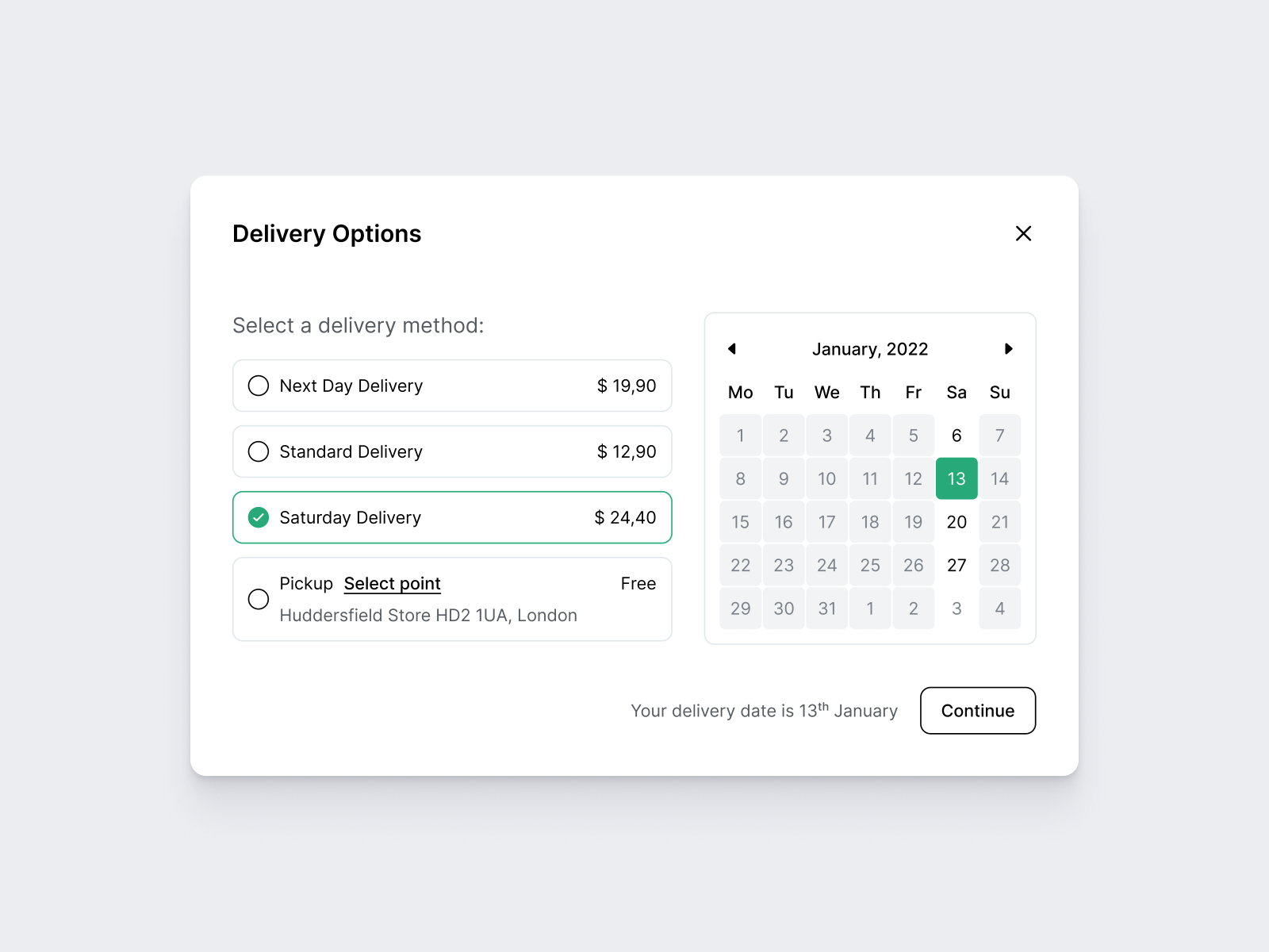 Delivery Options by Kamil Głowiński for Autentika on Dribbble