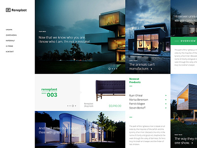 Masonry Homepage Concept classy clean flat grid homepage layout masonry minimal mosaic ui web website