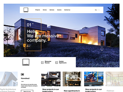 Massive homepage clean minimalistic modern web webdesign white