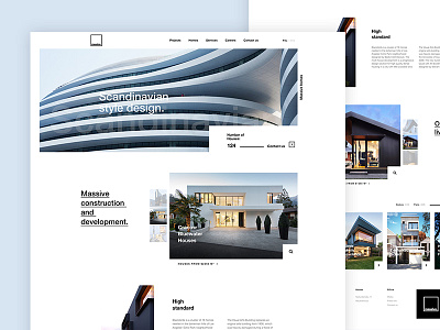 Massive Houses clean head minimal space ui uix ux web website white