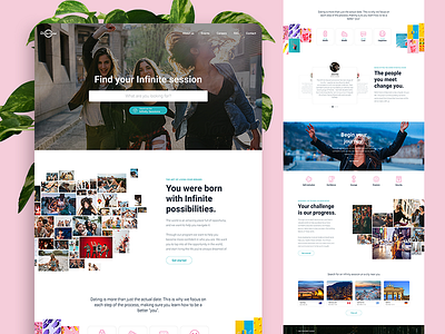 The Infinite Social - Homepage clean landing page ui ux web