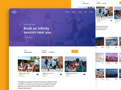 The Infinite Social - Event Booking booking clean ui ux web webdesign website