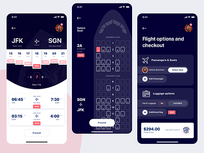 Travel App app checkout flight flight app flight booking flight search plane seats select seat tickets transport travel travel app