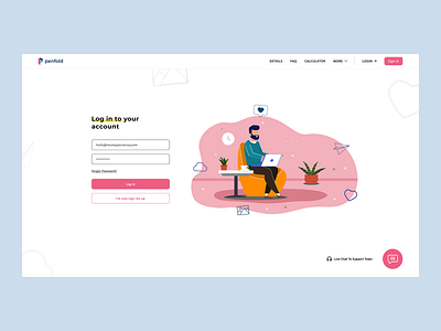 Redesign login page Penfold
