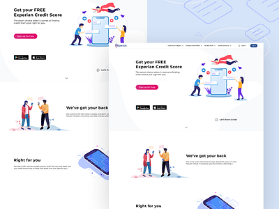 Experian redesign flat ui web website