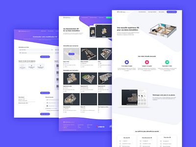 Virtual Immo client platform design home page productdesign startup ui ux webdesign