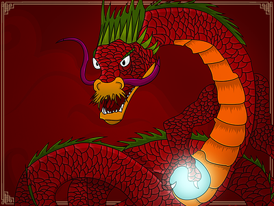 Chinese Dragon adobe chinese dragon first illustration illustrator project