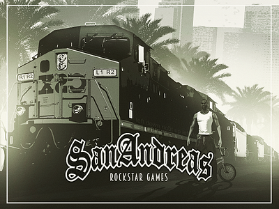 San Andreas - Poster alternative california game gta illustration los angeles los santos poster rockstar games