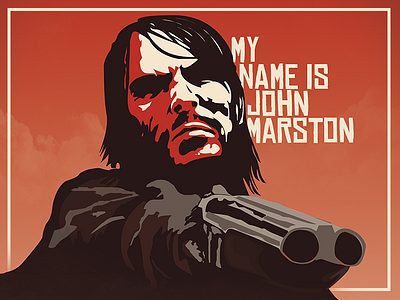 Red Dead Redemption - Poster armadillo artwork dead fan art illustration john marston poster red redemption western