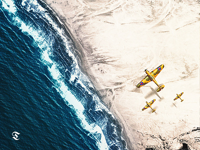 coastline fly-patrol desert flying namibia ocean photoshop planes sea spitfires war ww2
