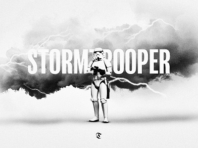 Stormtrooper black cloud lightning star wars storm trooper white