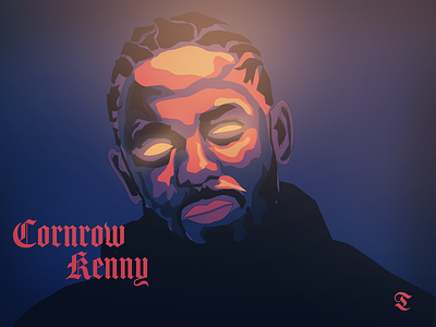 Cornrow Kenny compton cornrow gradient hair hip hop illustration kendrick lamar rap