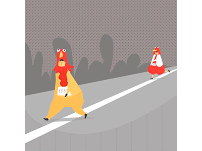Turkeys Run animation design gif graphics graphicsdesign motiondesign run thanksgiving turkeys