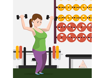 Fitness 2danimation 2dillustration animation fitness gym health illustration motiondesign motiongraphics sport
