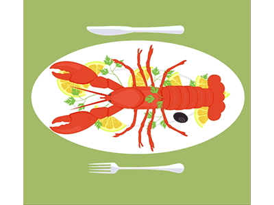 Lobster Day 2danimation 2dgraphics animation cancer dish fish food lemon lobster motiondesign plate