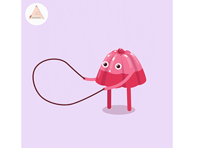 Jumping Jello 2danimation 2dgraphics animation jello jelly jump jumping jumpingjello jumprope motiondesign sweet