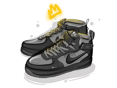 Air Force King art artist design drawing graphic graphicdesign illustration illustrator nike procreate sketch sneakers sport