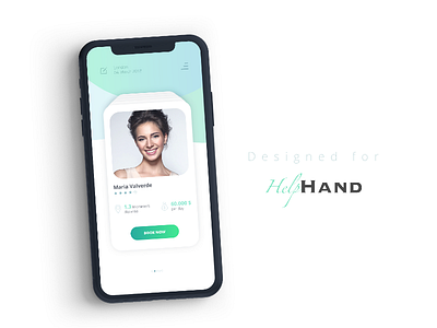 HelpHand Application application design hand help mobile ui ux