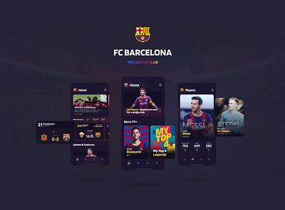 Barcelona App app design football product design ui ui design uiux