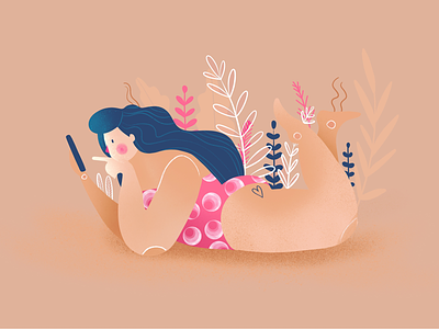Smartphone summer art design idea illustration illustrator print woman